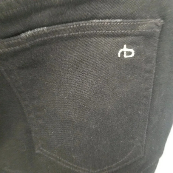 NWOT Rag & Bone Black Holes Distressed Skinny Leg  Jeans Size 36 - Picture 6 of 10